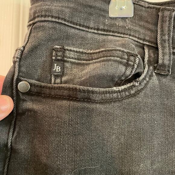 Judy Blue Jeans Skinny Fit Buffalo Patch Black-washed Distressed sz15/32 - Picture 9 of 16